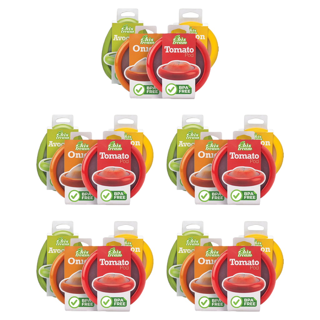 Ajaxfit™Reusable Silicone Stretch Pods 🍅🥑 – Keep Fruits & Vegetables Fresh Longer Without Plastic Wrap