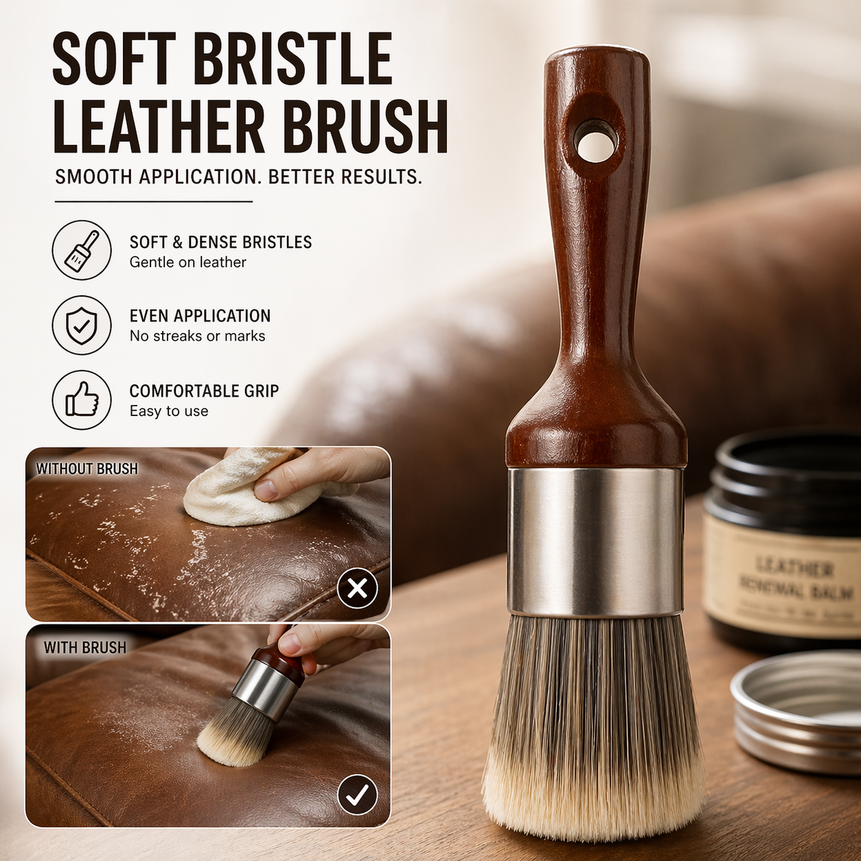 Ajaxfit™  Applicator Brush – Soft Bristle for Even, Smooth Finish