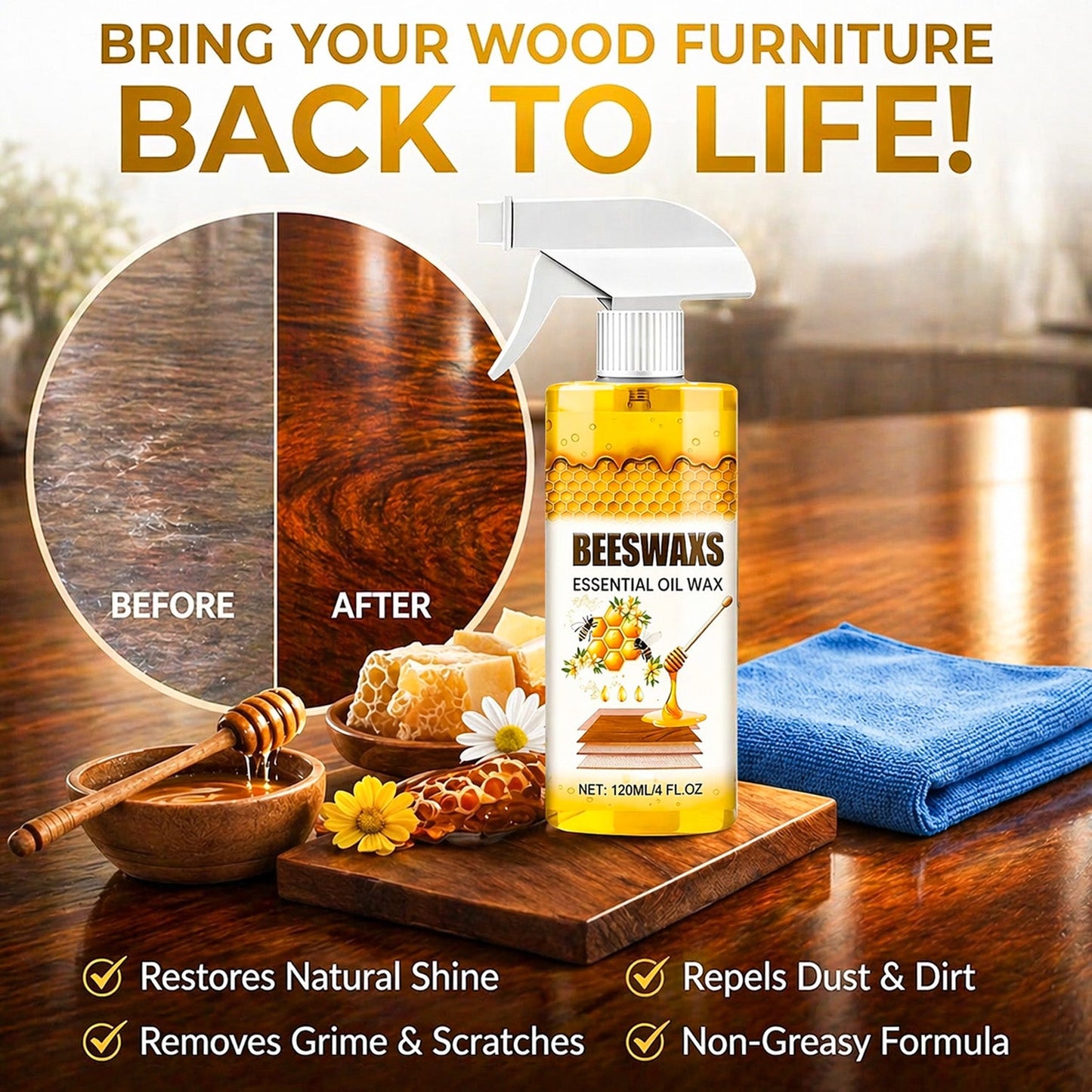 Ajaxfit™Beeswax Wood Polish Spray (offer)