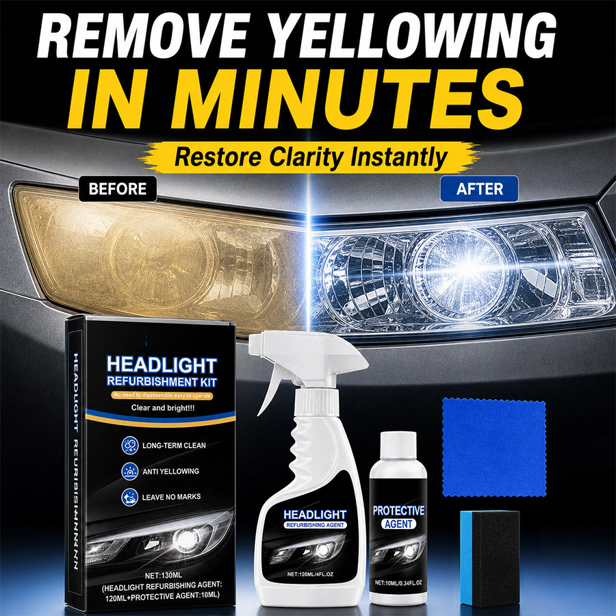 Ajaxfit™💥🚘Automotive Headlamp Restoration Fluid, blurring enhanced crystalline coating refurbisher