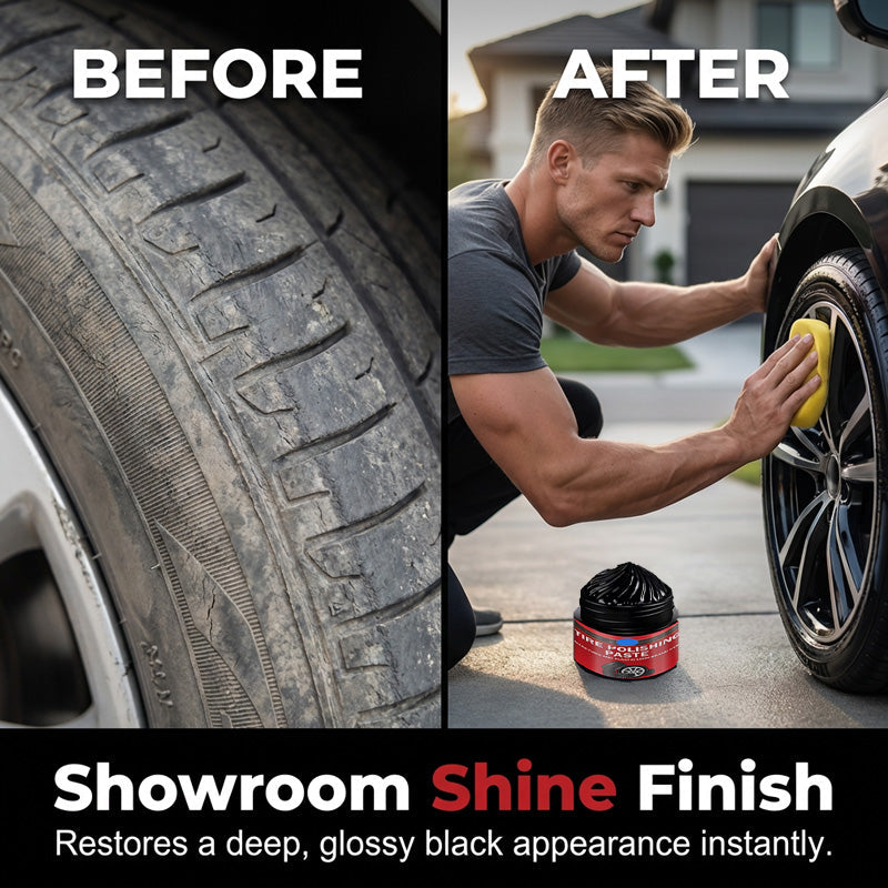🚗Ajaxfit™ 3-in-1 Tire & Plastic Trim Renewal Paste – Restore Shine & Prevent Cracking
