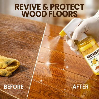Ajaxfit™Beeswax Wood Polish Spray Natural Shine & Protection for Furniture, Floors, Cabinets – Non-Greasy, Anti-Dust Finish