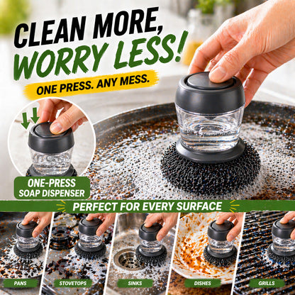 Ajaxfit™🧽 Comfort Grip Soap Dispensing Kitchen Scrub