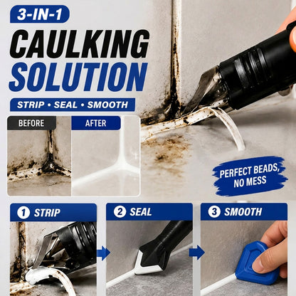 Ajaxfit™ Silicone Caulking Tools – 3-in-1 Finishing & Remover Kit