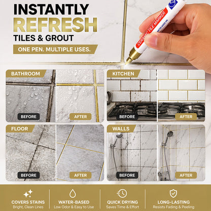 🖌️Ajaxfit™ Anti-Mould & Waterproof Joint Pen for Ceramic Tiles!