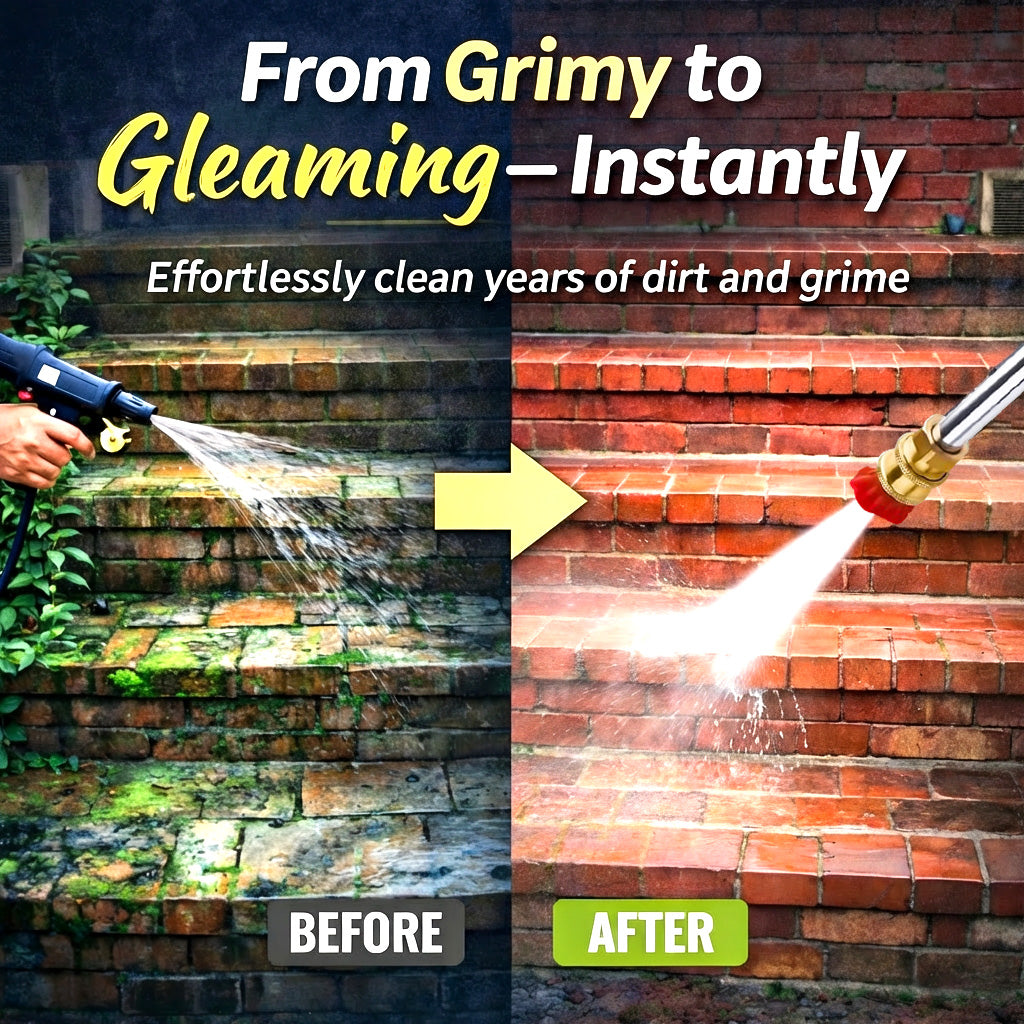 Ajaxfit™🏠🚀High Pressure Hose Nozzle – Power Washer Wand for Car, Patio & Garden Cleaning (offer)