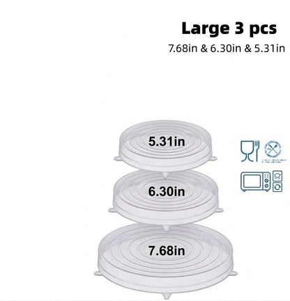 Roselli™ Silicone Stretch Lids Reuseable Microwave Safe Flexible Covers (offer)