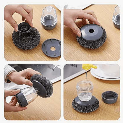 Ajaxfit™🧽 Comfort Grip Soap Dispensing Kitchen Scrub