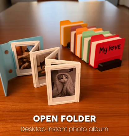 Ajaxfit™🖼️OPEN FOLDER Desktop Photo Album – 3D Memory Display Frame for Desk & Home Decor