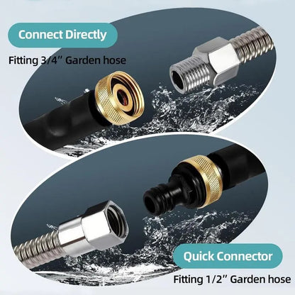 Ajaxfit™🏠🚀High Pressure Hose Nozzle – Power Washer Wand for Car, Patio & Garden Cleaning
