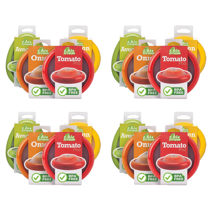 Ajaxfit™Reusable Silicone Stretch Pods 🍅🥑 – Keep Fruits & Vegetables Fresh Longer Without Plastic Wrap