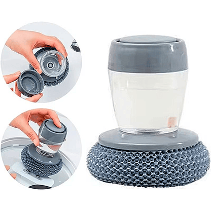 Ajaxfit™🧽 Comfort Grip Soap Dispensing Kitchen Scrub