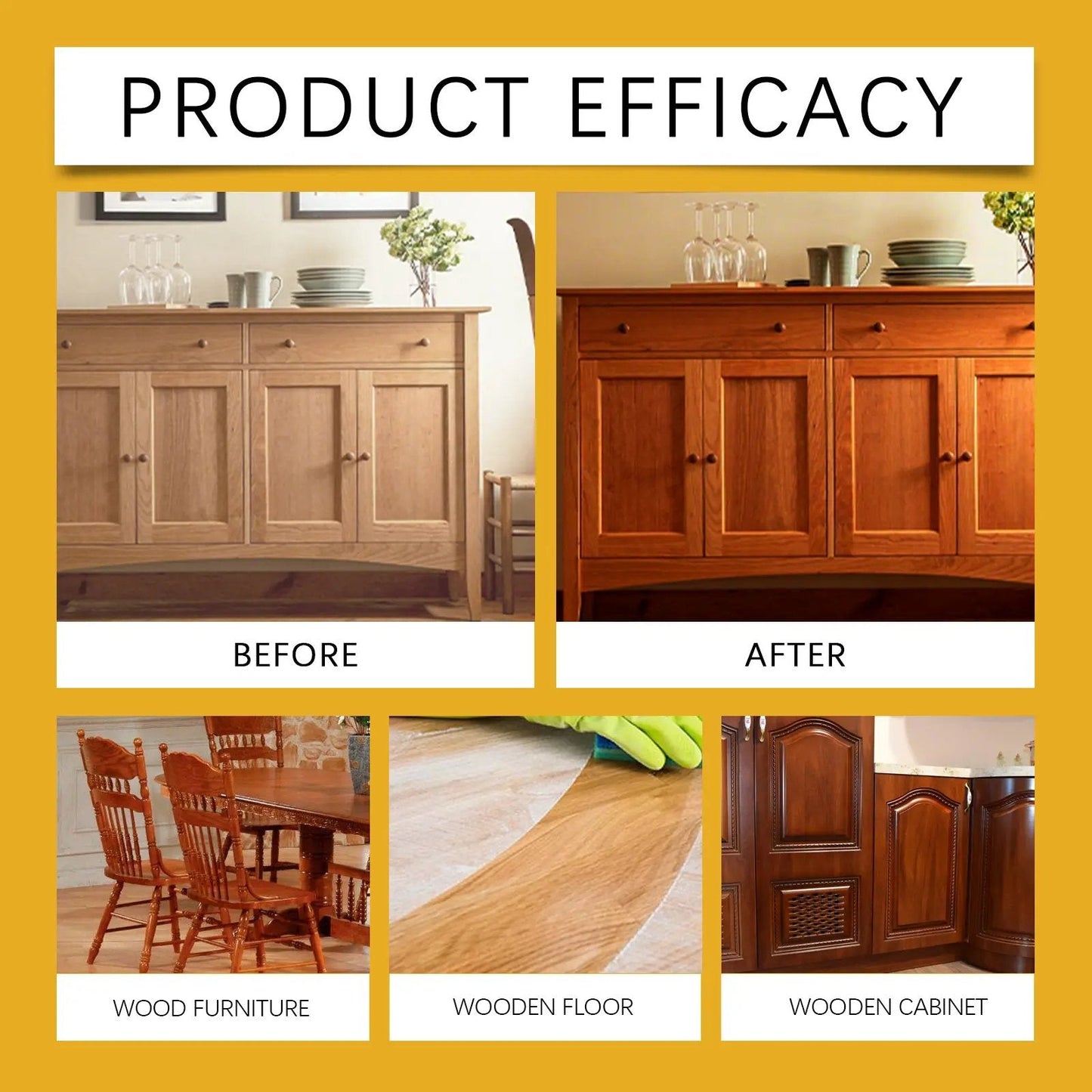Ajaxfit™Beeswax Wood Polish Spray Natural Shine & Protection for Furniture, Floors, Cabinets – Non-Greasy, Anti-Dust Finish