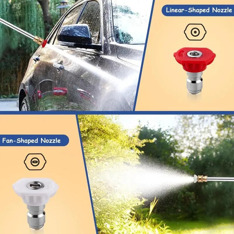 Ajaxfit™🏠🚀High Pressure Hose Nozzle – Power Washer Wand for Car, Patio & Garden Cleaning