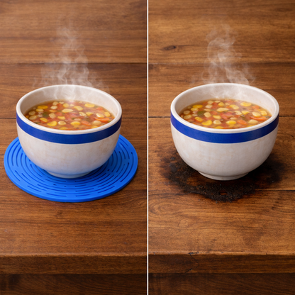 Ajaxfit™  2-in-1 Zero-Void™ Silicone Mesh Bag & Heat-Resistant Trivet Mat for Hot Bowls