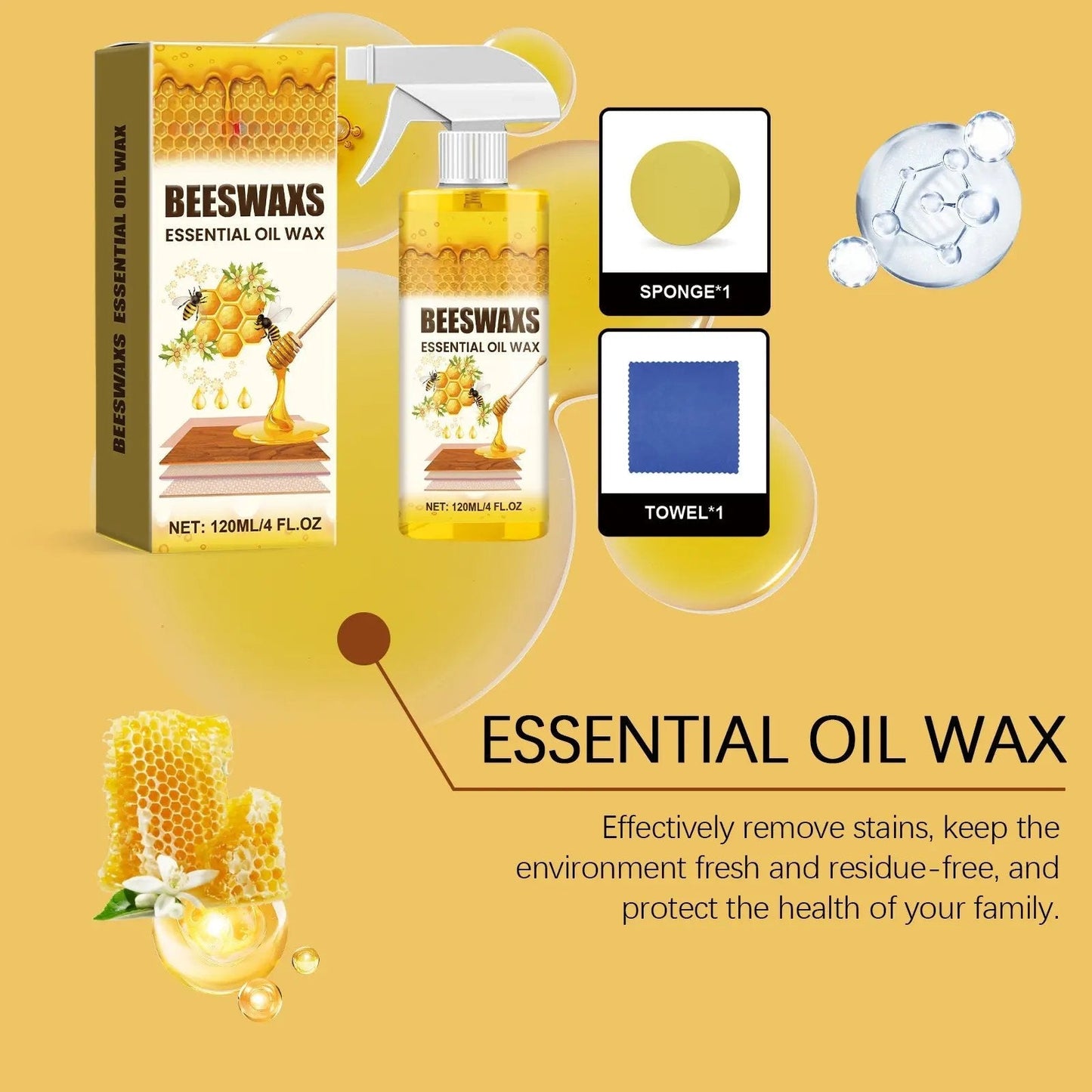 Ajaxfit™2026 HOT SALE🔥Beeswax Wood Polish Spray
