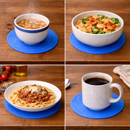Ajaxfit™  2-in-1 Zero-Void™ Silicone Mesh Bag & Heat-Resistant Trivet Mat for Hot Bowls