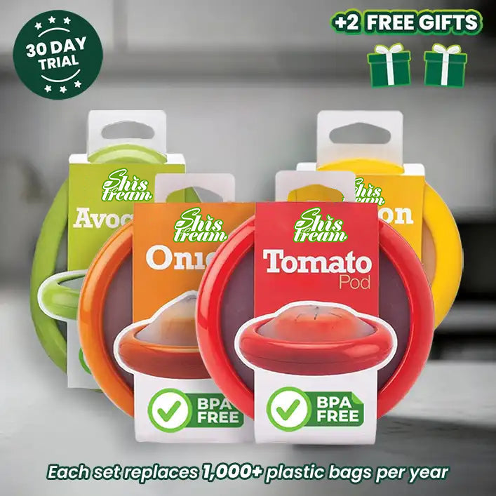 Ajaxfit™Reusable Silicone Stretch Pods 🍅🥑 – Keep Fruits & Vegetables Fresh Longer Without Plastic Wrap