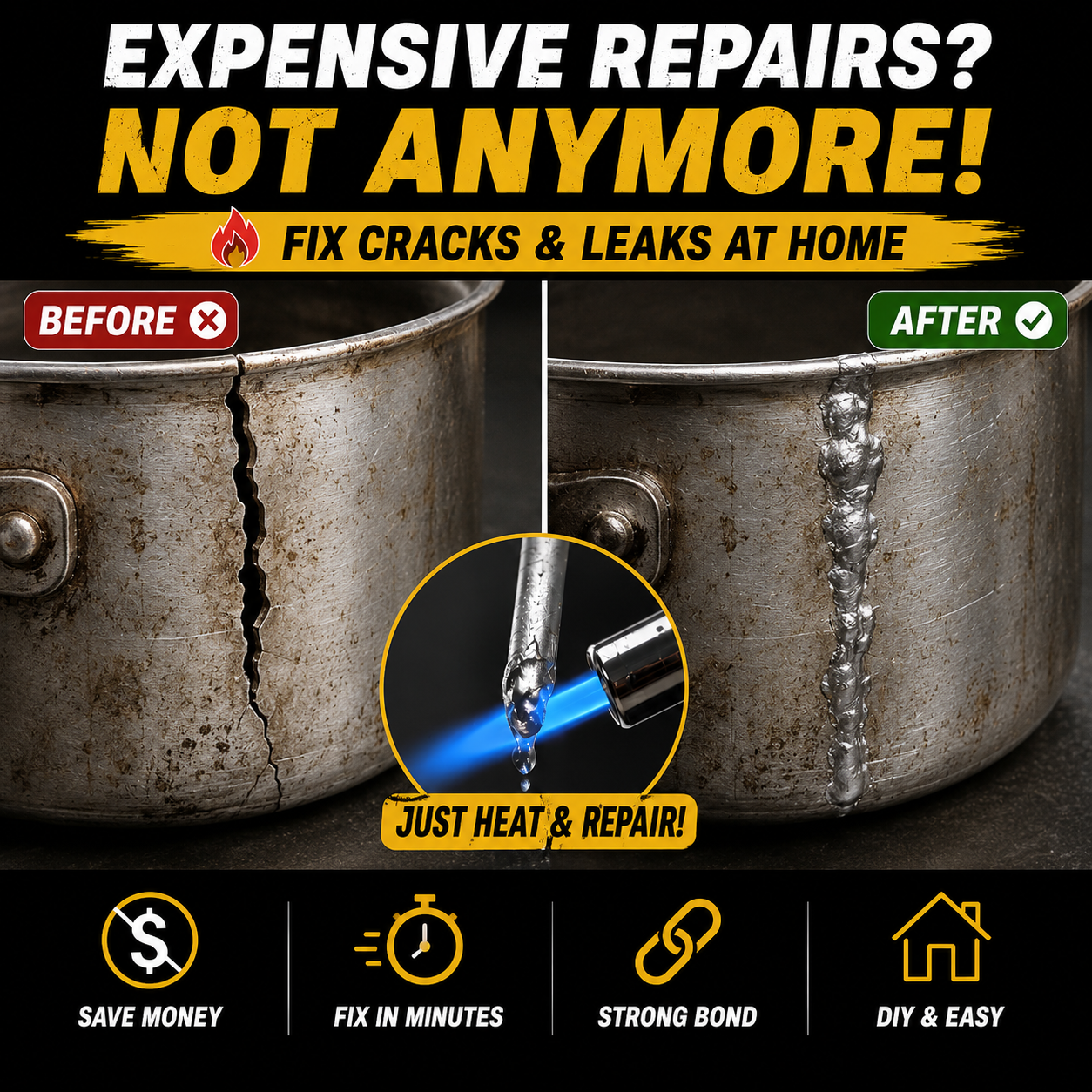 🔥The Ajaxfit™  Low-Temp Rod: Professional Welding in Your Pocket