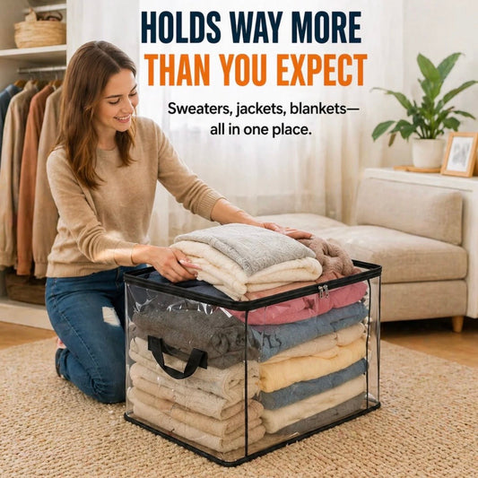 Ajaxfit™Clear Storage Bag – Dust-Proof Organizer for Toys, Clothes & More🧸📚👕🧦