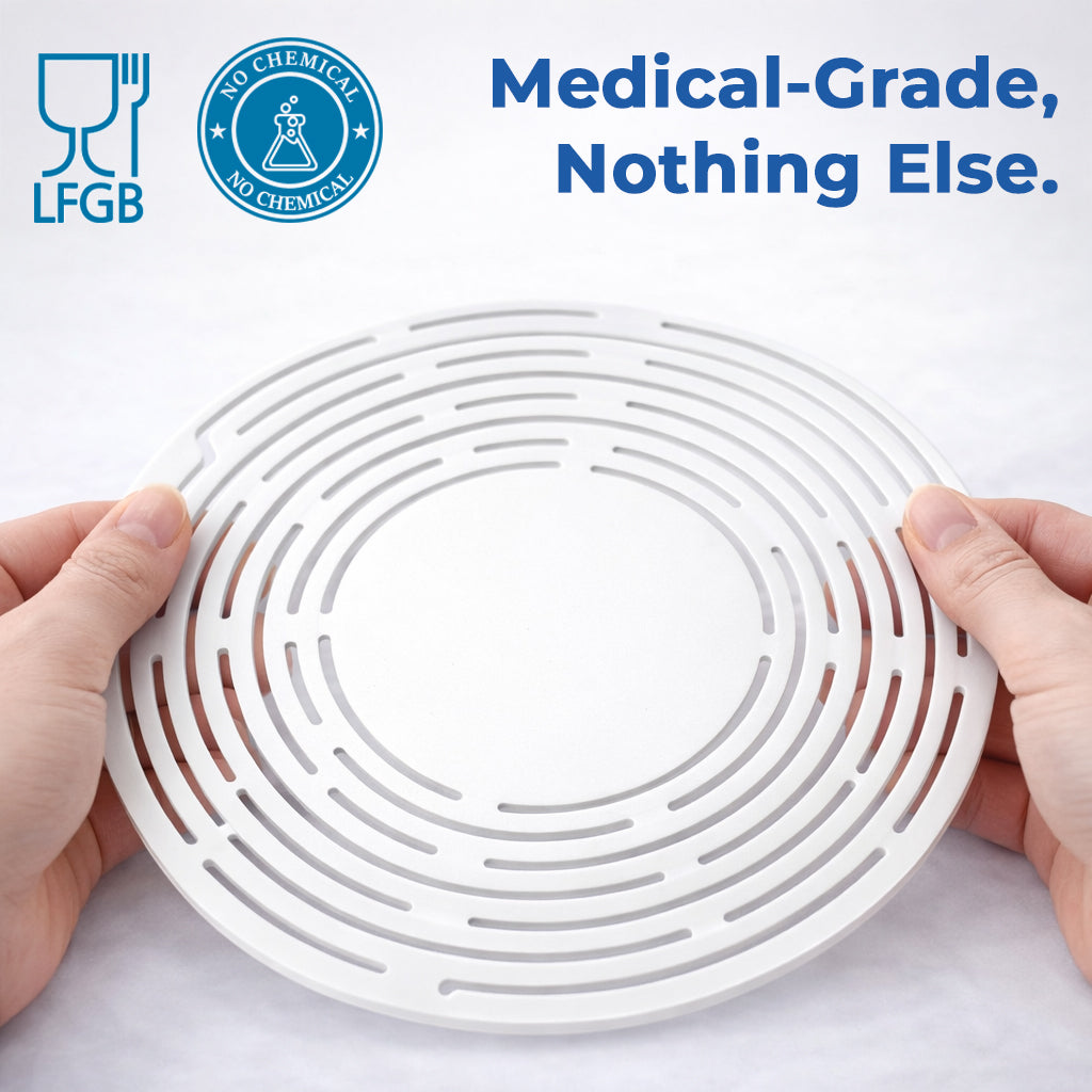 Ajaxfit™  2-in-1 Zero-Void™ Silicone Mesh Bag & Heat-Resistant Trivet Mat for Hot Bowls