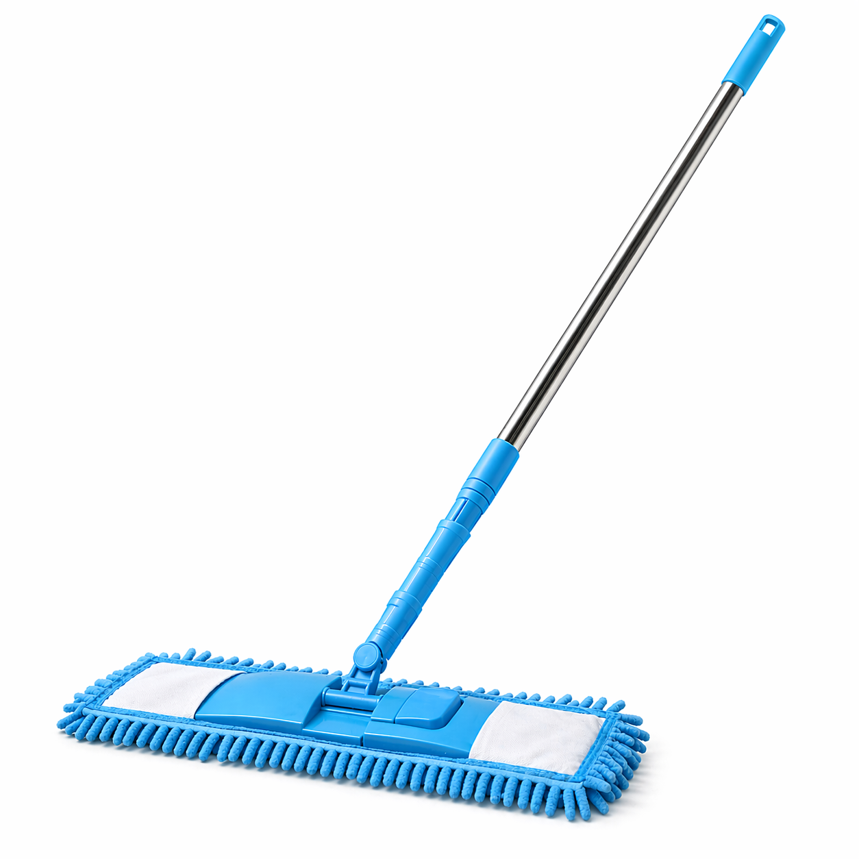 Ajaxfit™ Detachable Coral Fleece Flat Mop with Stainless Steel Handle