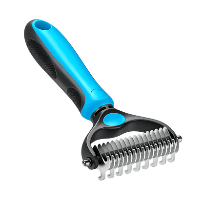 Ajaxfit™ Professional Double-Sided Pet Grooming Rake ✨ Undercoat Deshedding Tool for Dogs & Cats 🐶🐱