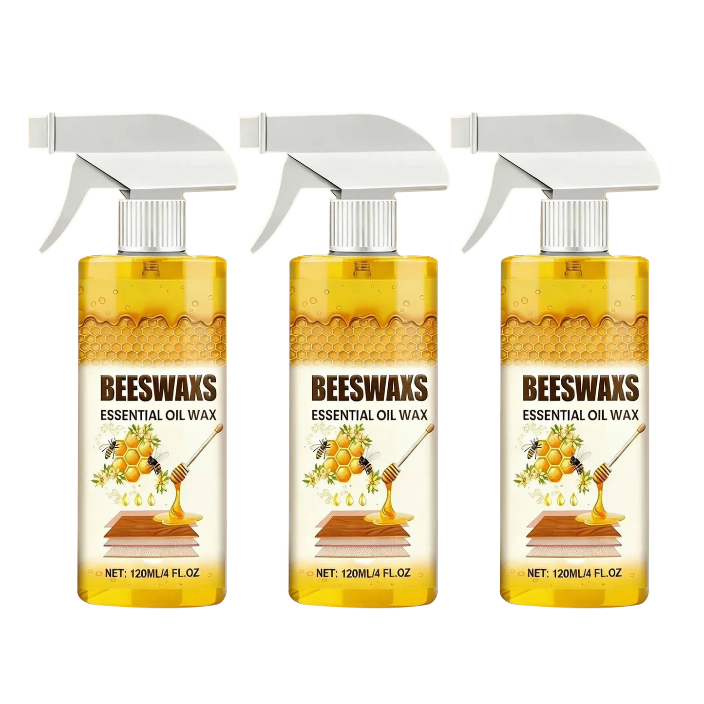 Ajaxfit™Beeswax Wood Polish Spray Natural Shine & Protection for Furniture, Floors, Cabinets – Non-Greasy, Anti-Dust Finish
