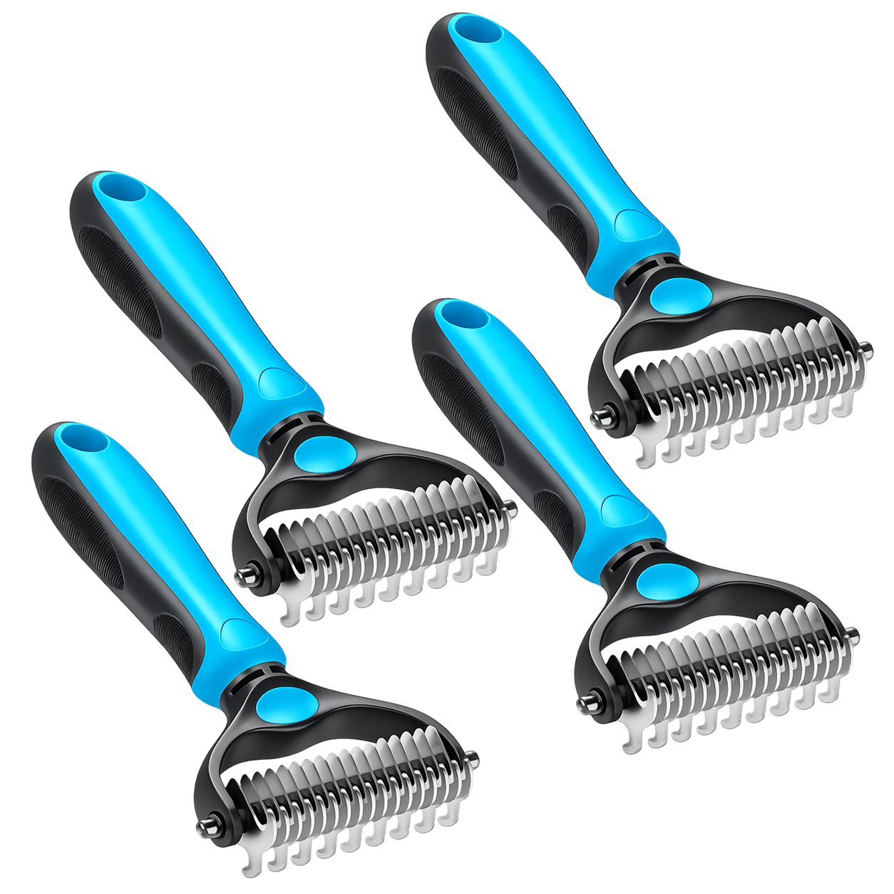 Ajaxfit™ Professional Double-Sided Pet Grooming Rake ✨ Undercoat Deshedding Tool for Dogs & Cats 🐶🐱