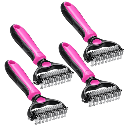 Ajaxfit™ Professional Double-Sided Pet Grooming Rake ✨ Undercoat Deshedding Tool for Dogs & Cats 🐶🐱