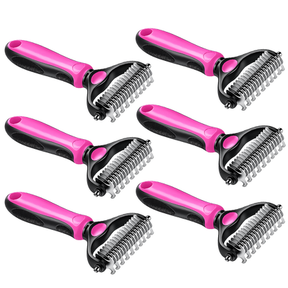Ajaxfit™ Professional Double-Sided Pet Grooming Rake ✨ Undercoat Deshedding Tool for Dogs & Cats 🐶🐱