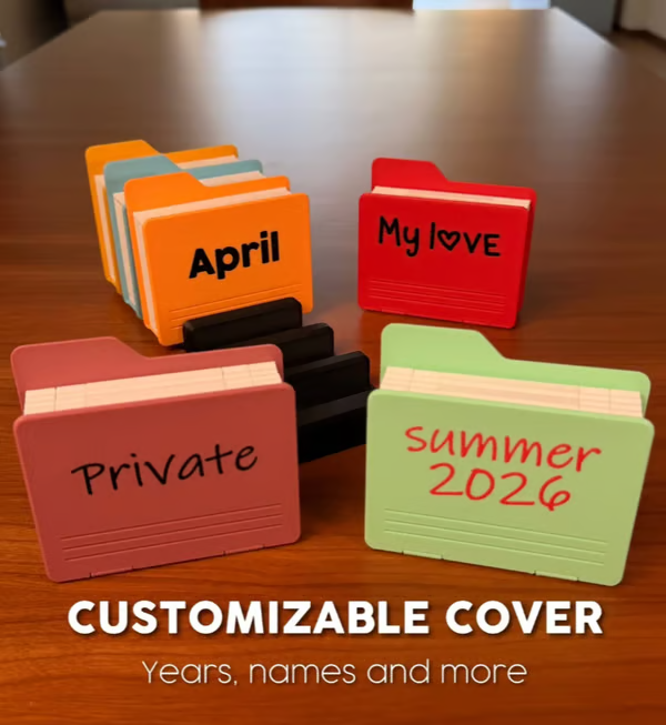 Ajaxfit™🖼️OPEN FOLDER Desktop Photo Album – 3D Memory Display Frame for Desk & Home Decor