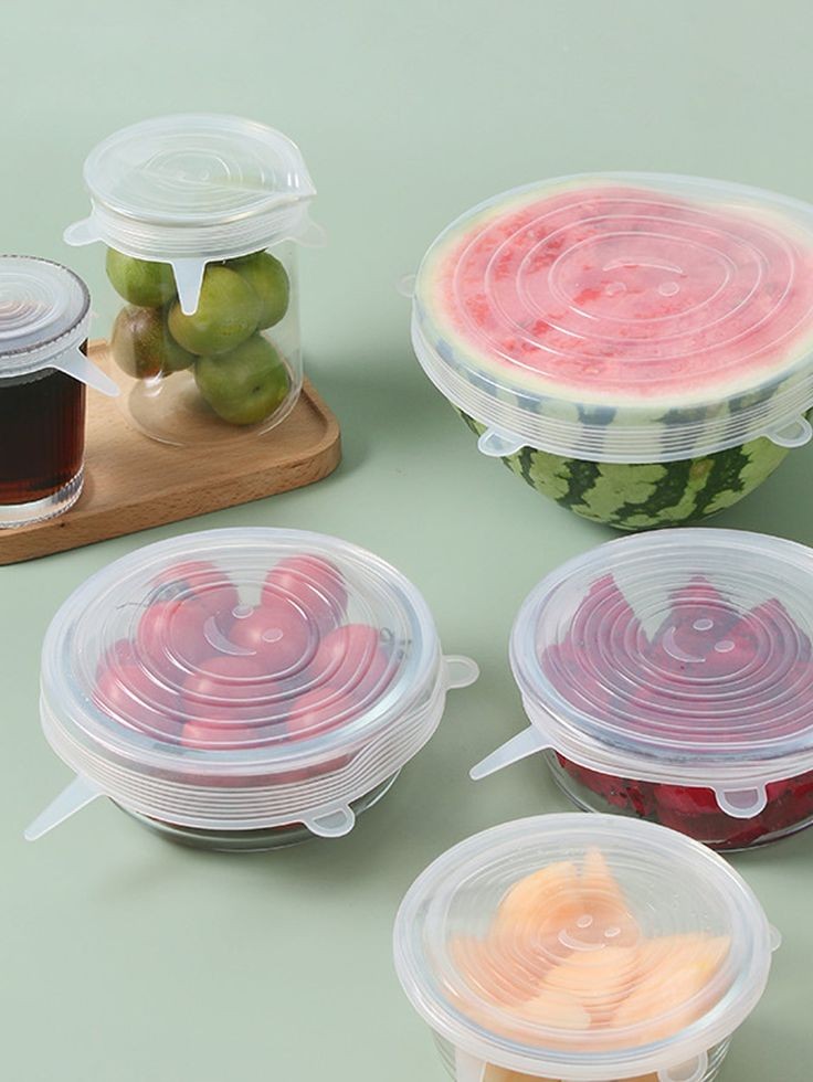 Roselli™ Silicone Stretch Lids Reuseable Microwave Safe Flexible Covers (offer)