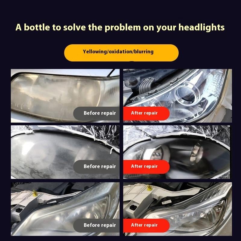 Ajaxfit™💥🚘Automotive Headlamp Restoration Fluid, blurring enhanced crystalline coating refurbisher