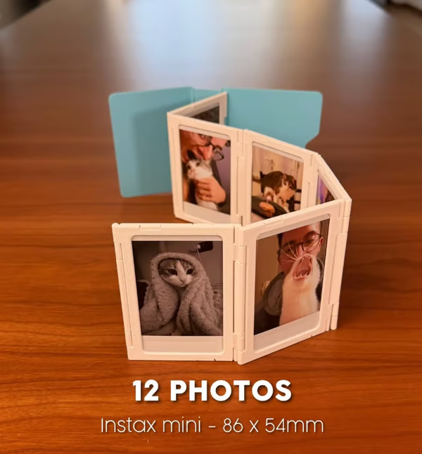 Ajaxfit™🖼️OPEN FOLDER Desktop Photo Album – 3D Memory Display Frame for Desk & Home Decor