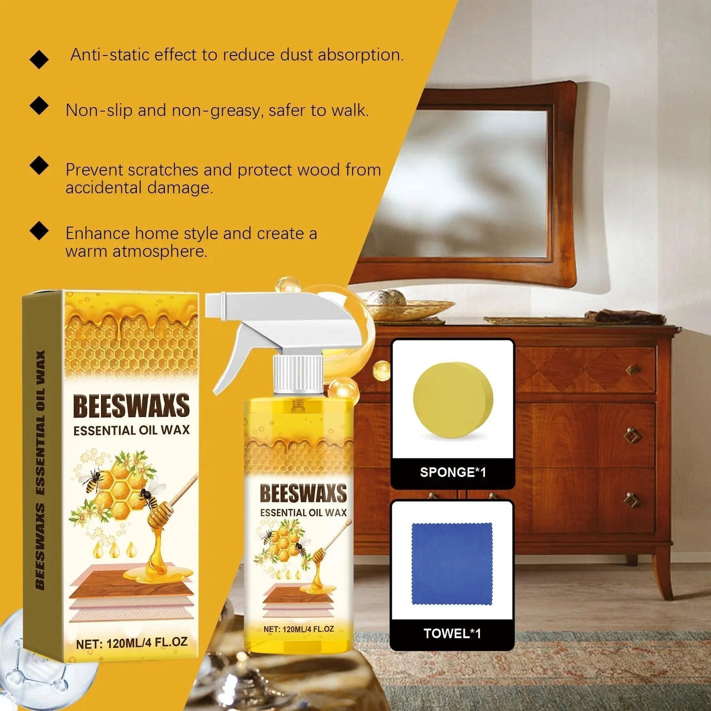 Ajaxfit™Beeswax Wood Polish Spray (offer)