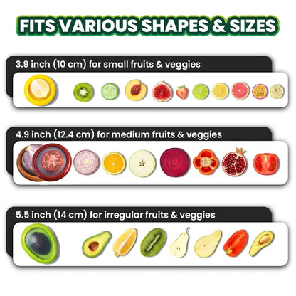 Ajaxfit™Reusable Silicone Stretch Pods 🍅🥑 – Keep Fruits & Vegetables Fresh Longer Without Plastic Wrap