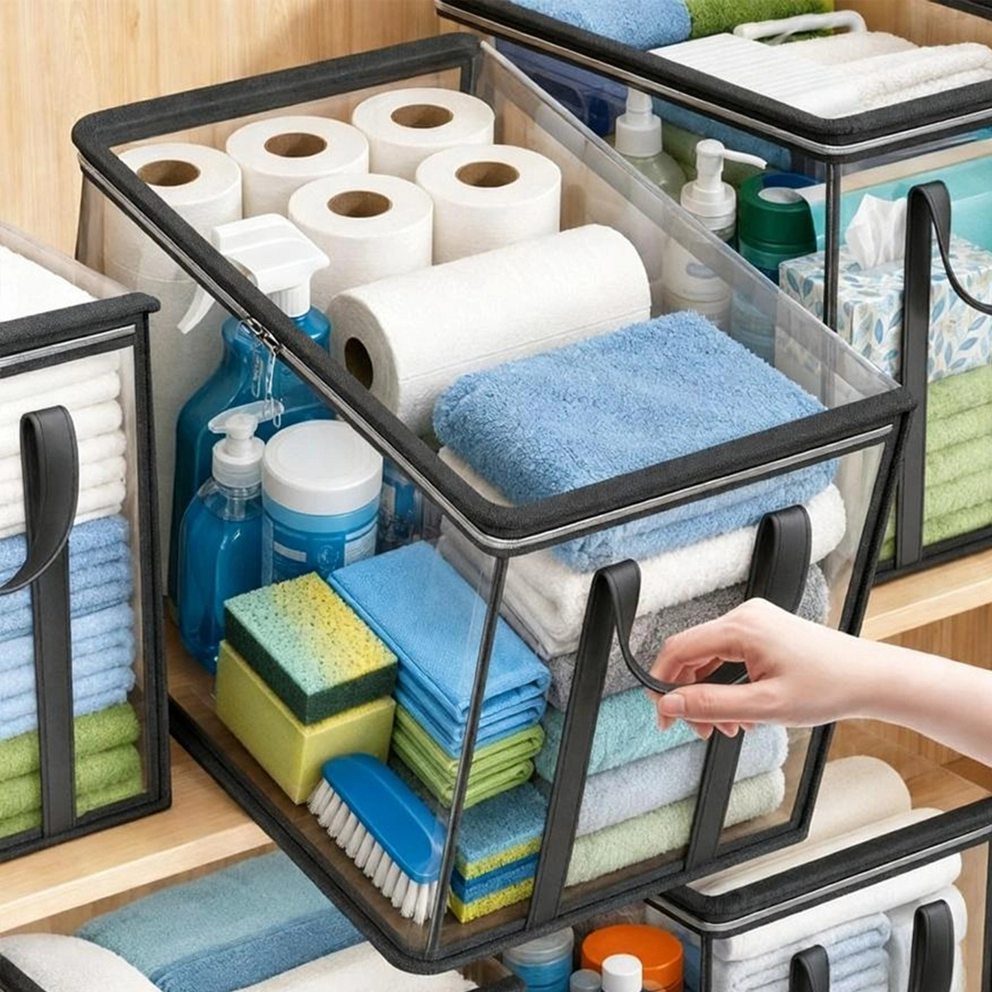 Ajaxfit™Clear Storage Bag – Dust-Proof Organizer for Toys, Clothes & More🧸📚👕🧦