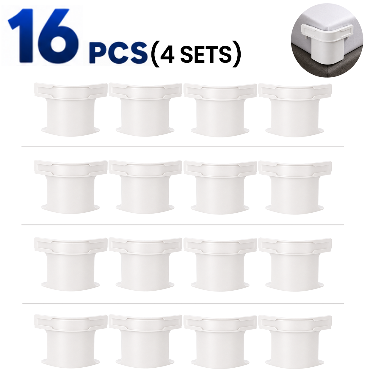 Ajaxfit™ Bed Sheet Holder Straps Non-Slip – Adjustable Mattress Sheet Fasteners for All Bed Sizes