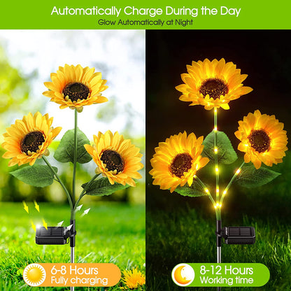 Ajaxfit™ Sunflower Solar Lights – Glowing Garden Decor 🌻🌙