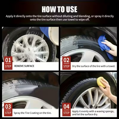 🚗Ajaxfit™ 3-in-1 Tire & Plastic Trim Renewal Paste – Restore Shine & Prevent Cracking (offer)