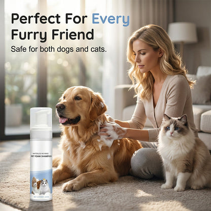 Waterless No-Rinse Pet Foam Shampoo